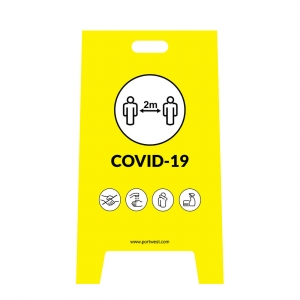 PORTWEST Oznakowanie bezpieczeństwa Covid  CV92